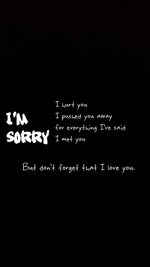 Im sorry