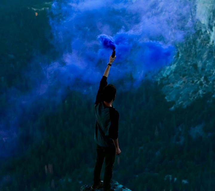 blue smoke