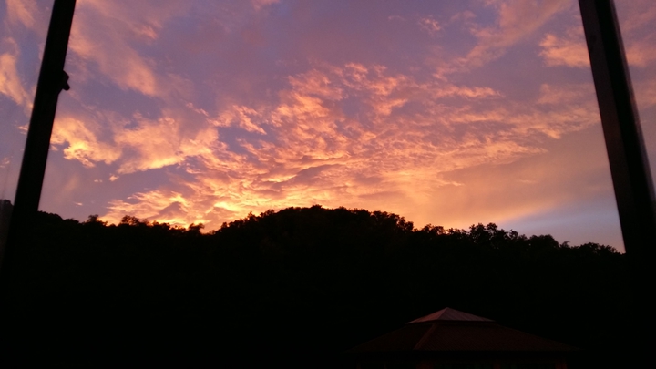 Sunset from window