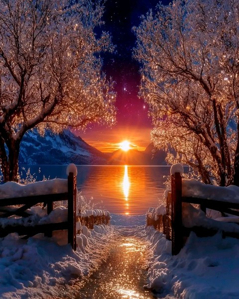 nature, sunrise वॉलपेपर