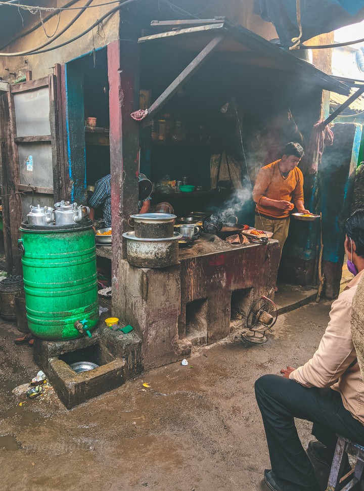 old street food stall