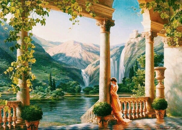 Princess in mountains