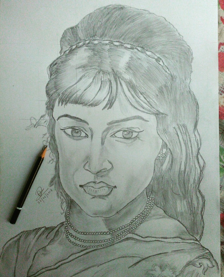 portrait of hema malini