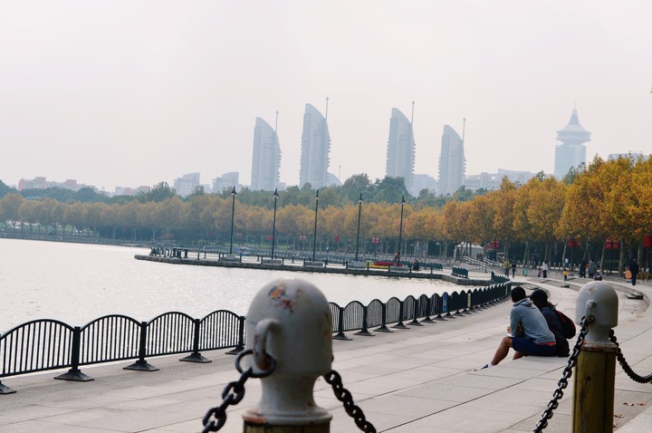 autumn at lakeside, shanghai
