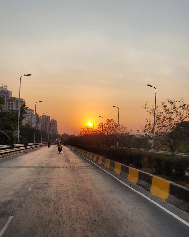 sunset on the way