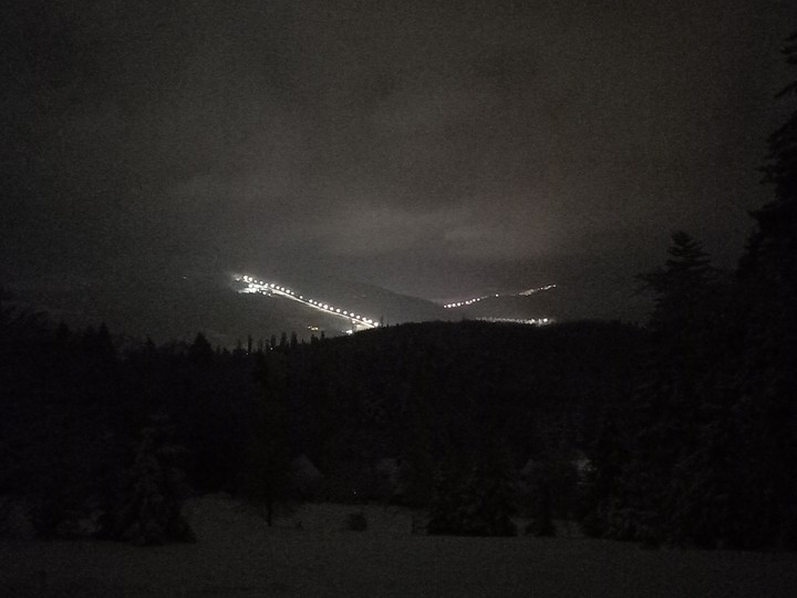 Wisła, Beskidy. Spacer nocą