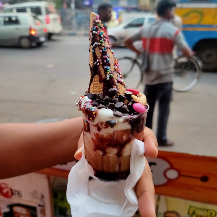 icecream#icecream#choclateshake#conechoclate