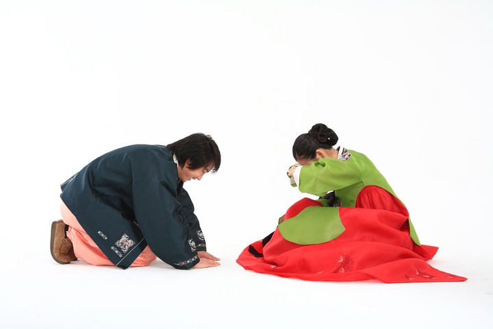 Couple in Korean Dress I