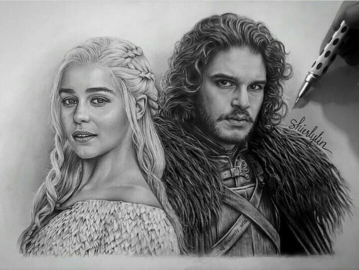 Denarys Targaryen and John Snow