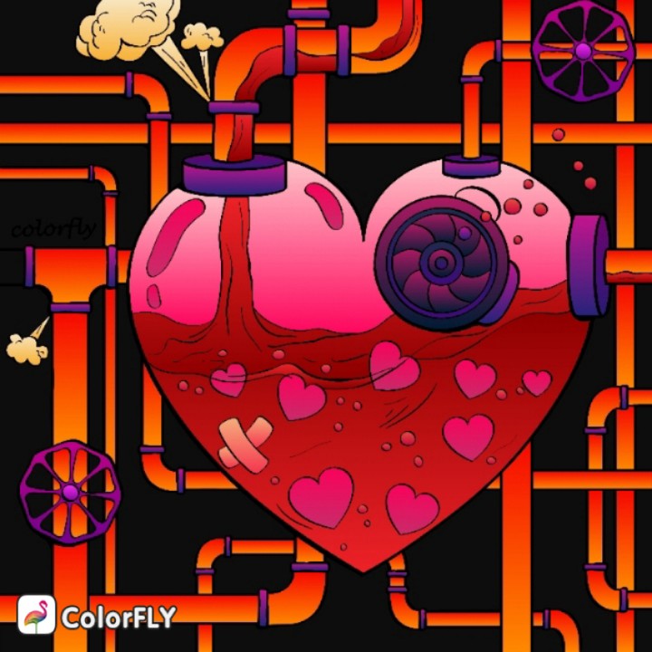 Heart filling with feelings