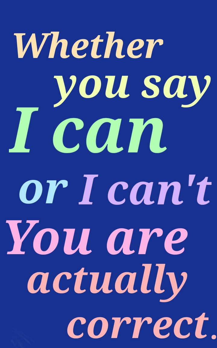 You can / can't