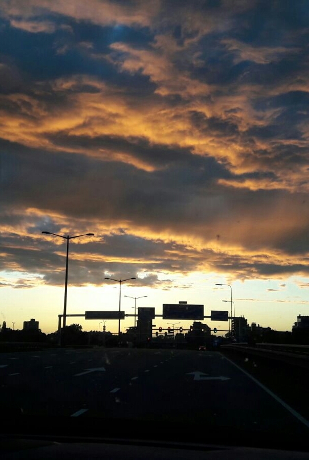 road by sunset
