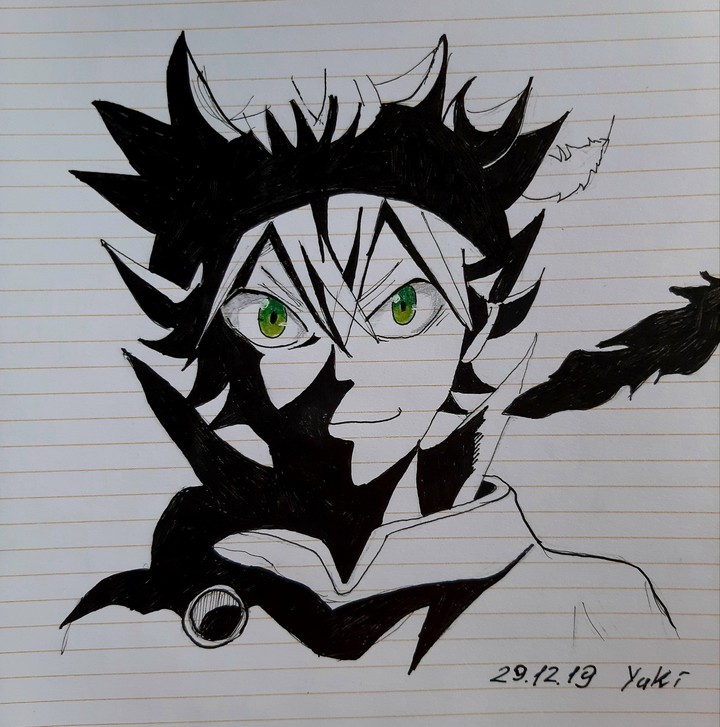 Asta -Black Clover.  My new drawing is yours?)