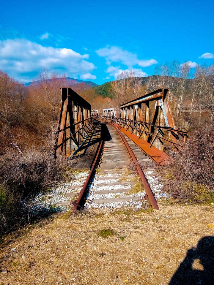 Old train bridge on Struma River