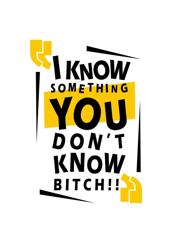 something you don't know