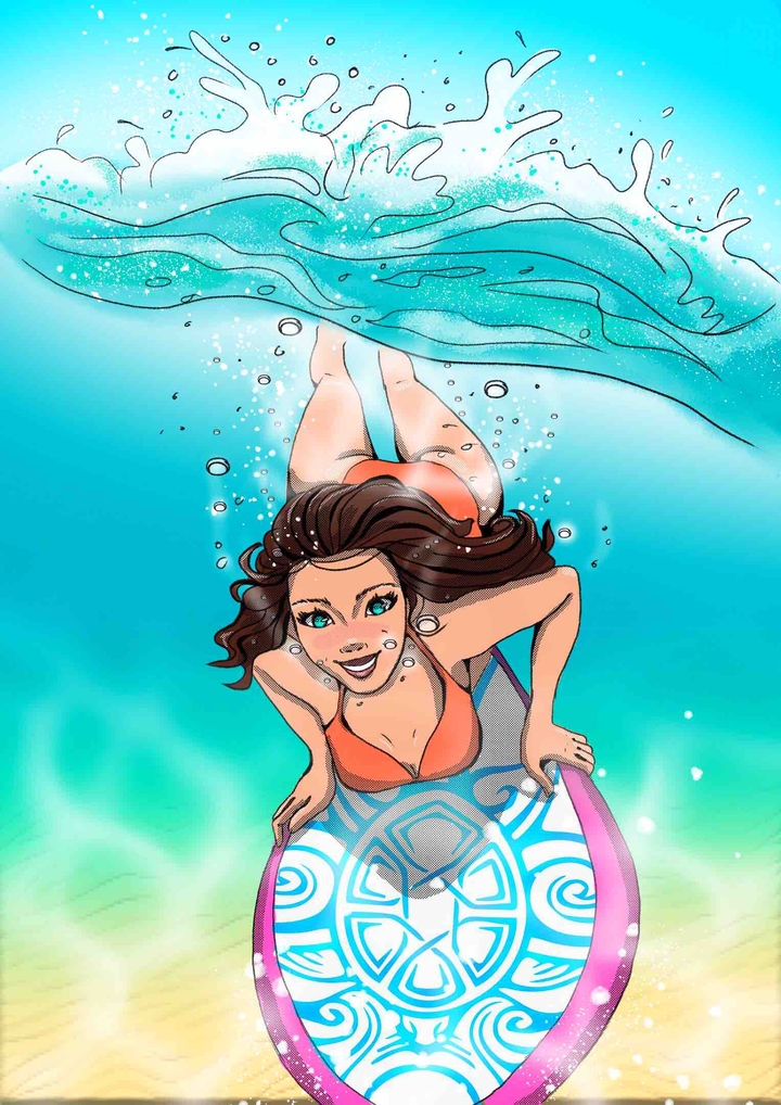 girl surfer