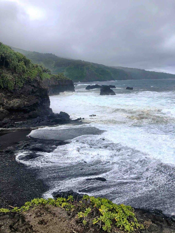 cloudy beach