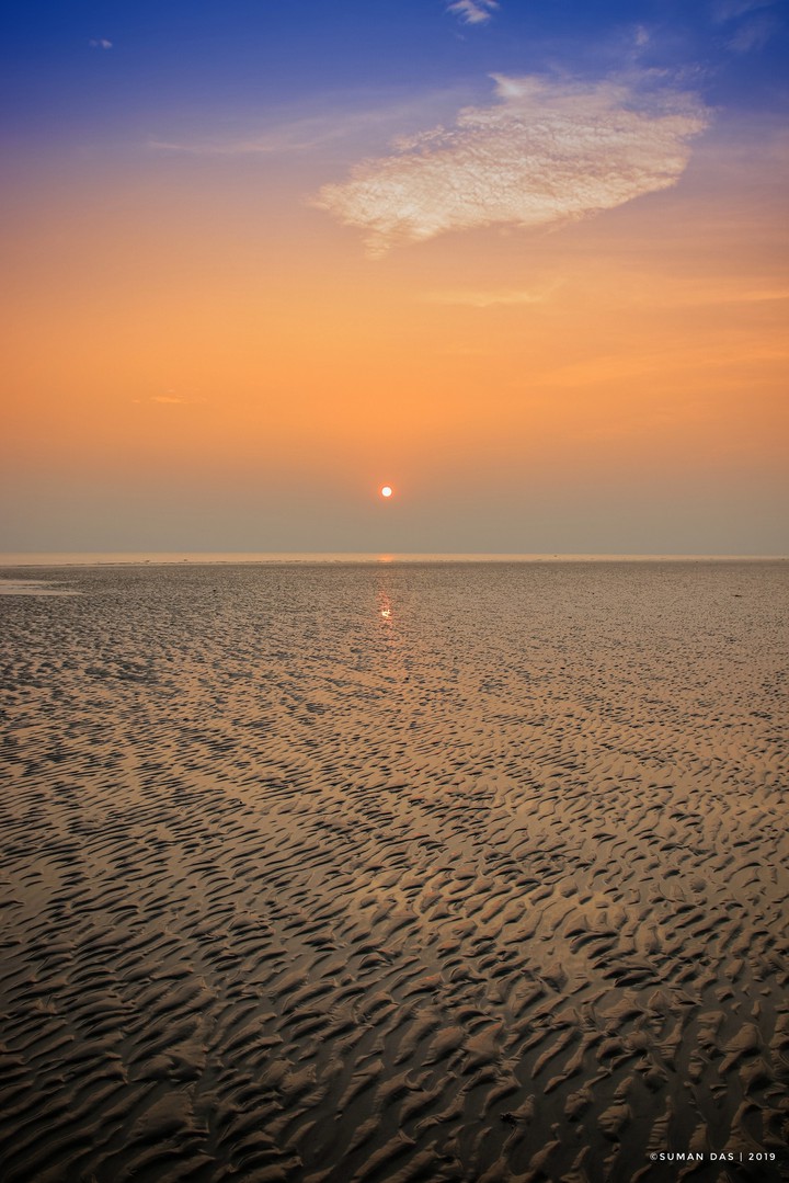 sunset at sea beach