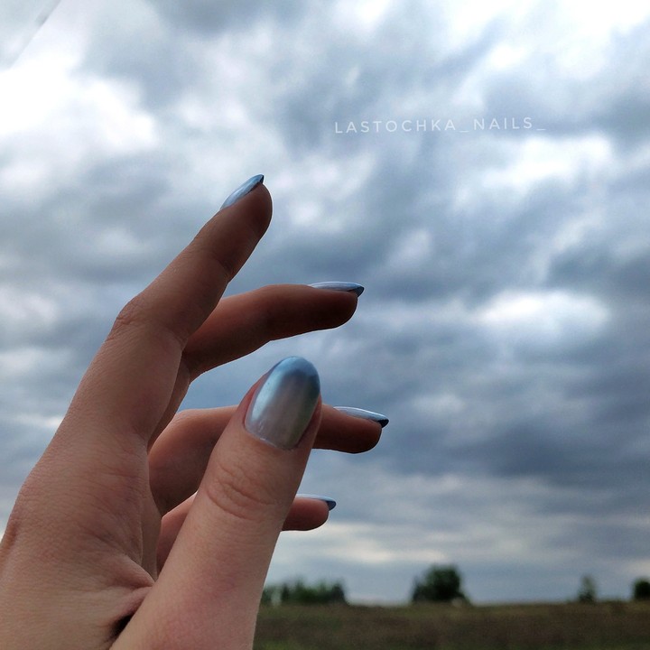 маникюр ногти небо