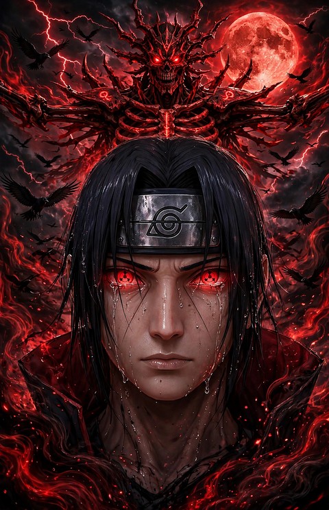 Even in tears, a true Uchiha never loses his power.