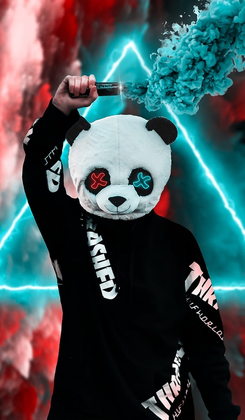 Panda mask man