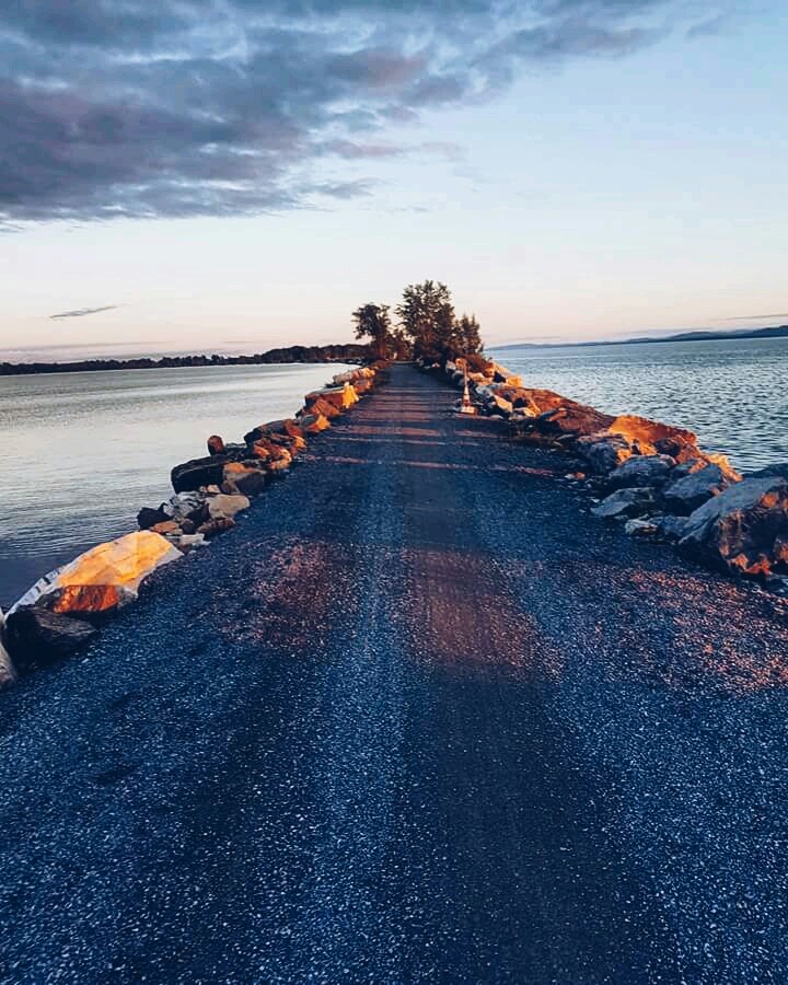 Middle of the Lake Champlain in Burlington
