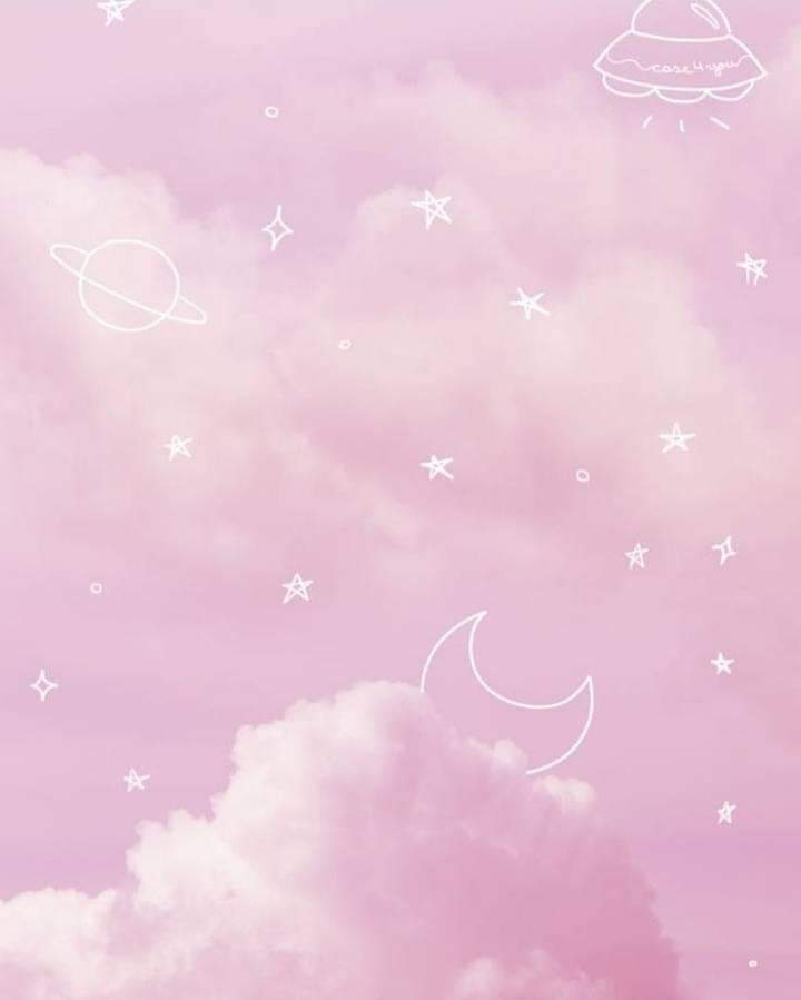 pastel pink stars