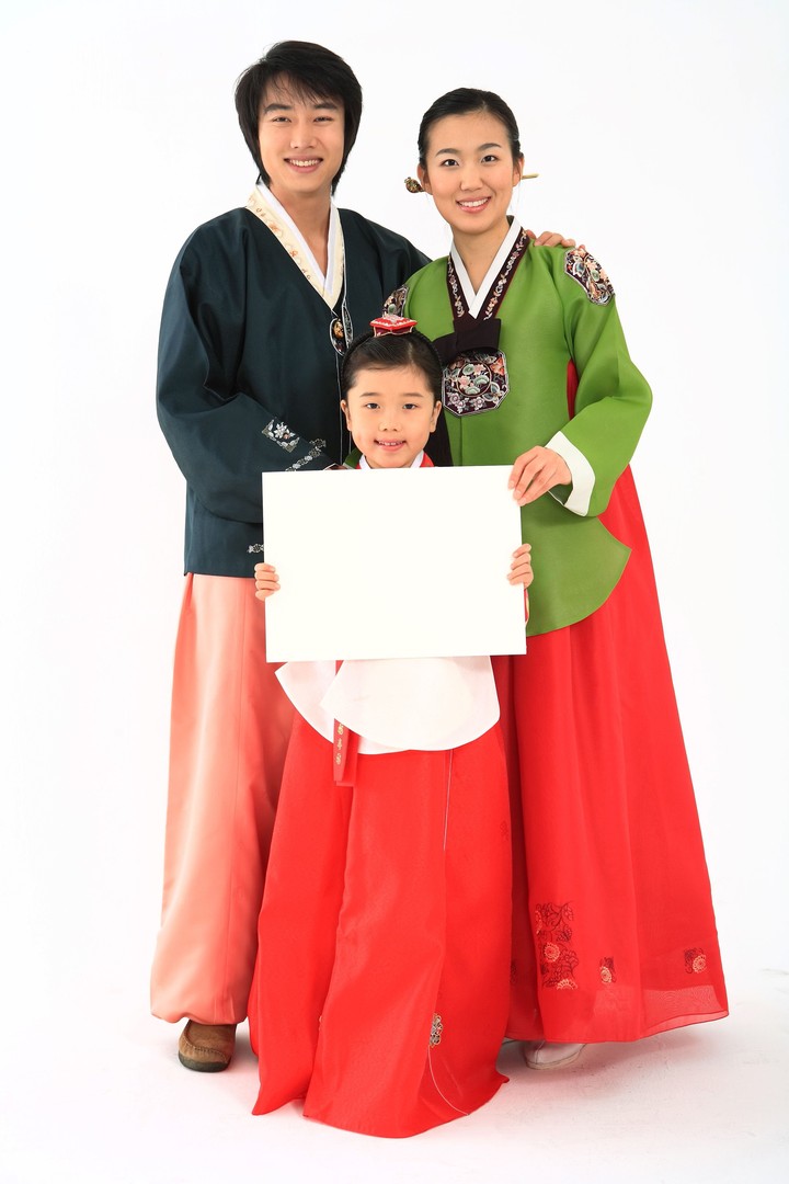 Family in Korean Dress