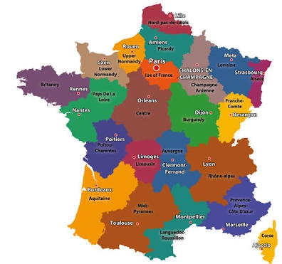 map of france