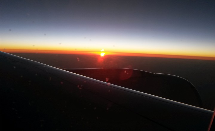 Sunrise over the horizon