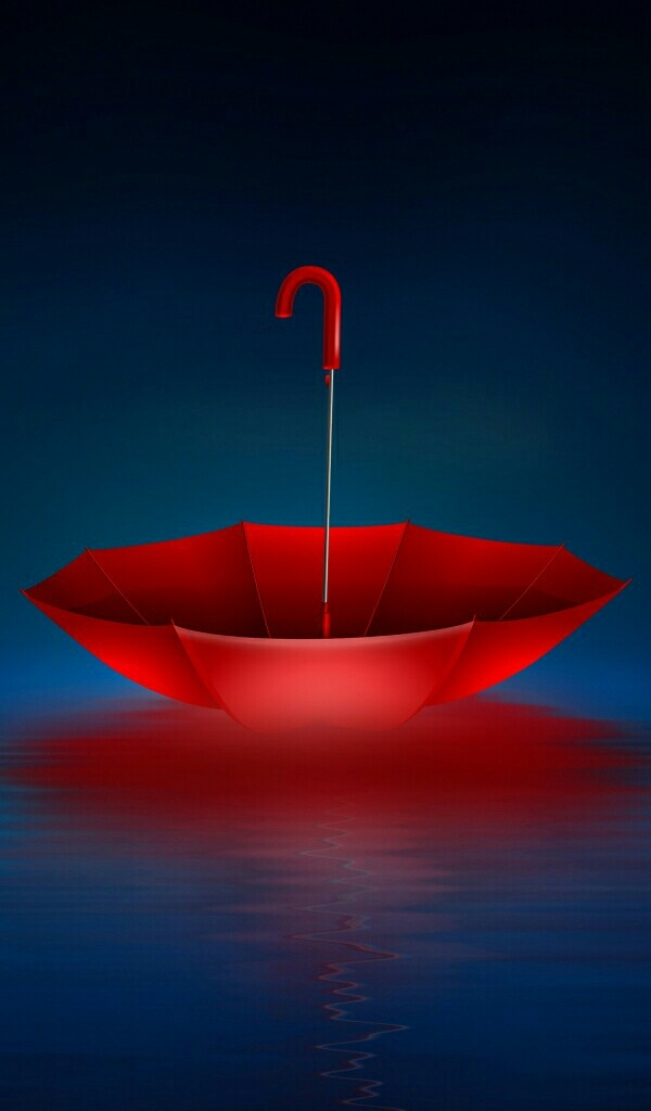 A red umbrella