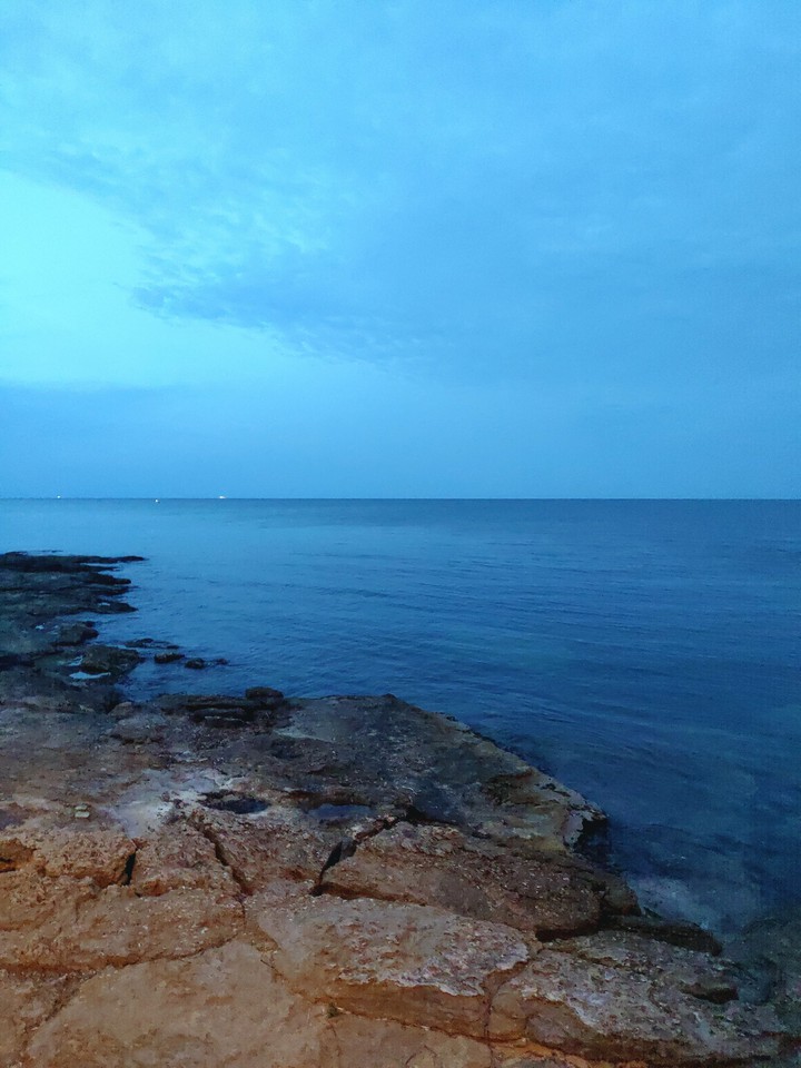 Sea on the night