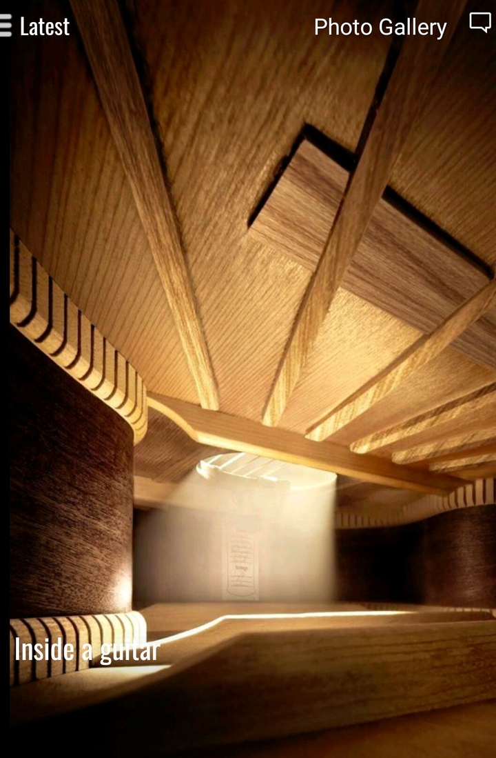 inside the guitar
