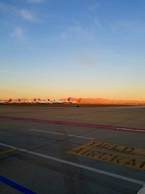 airport sunset