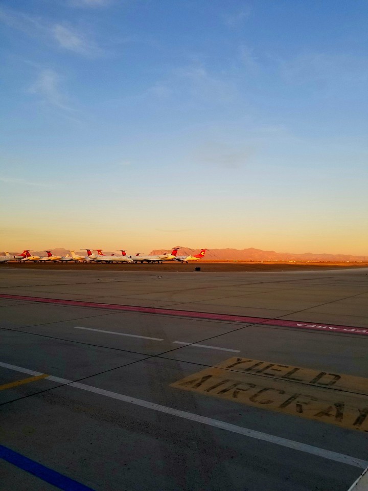 airport sunset