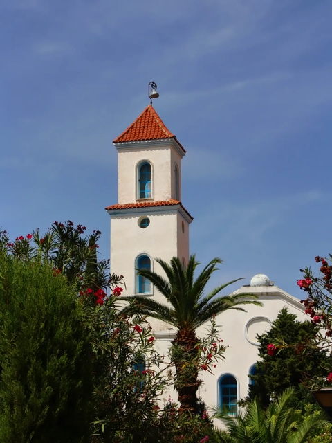 обои church, blue
