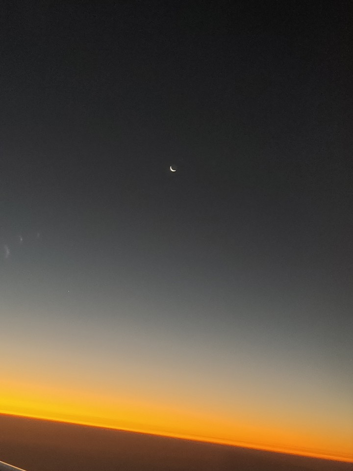 Moon on horizon