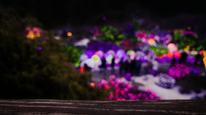 glowing lights