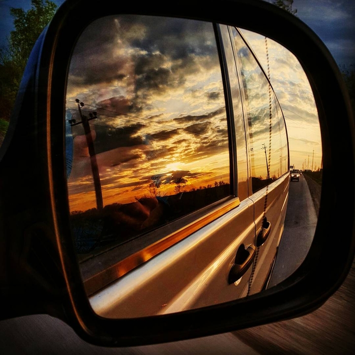Long evening road