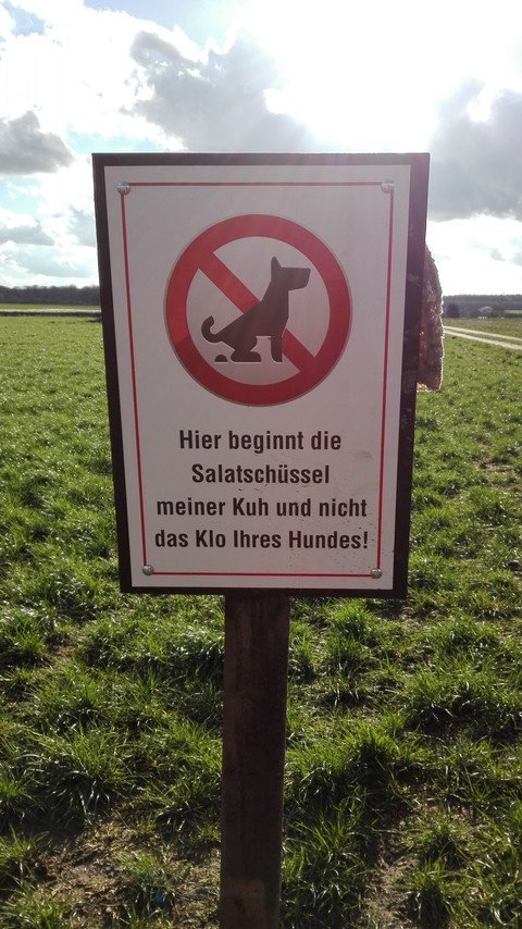 Spruch eines verärgerten Bauern