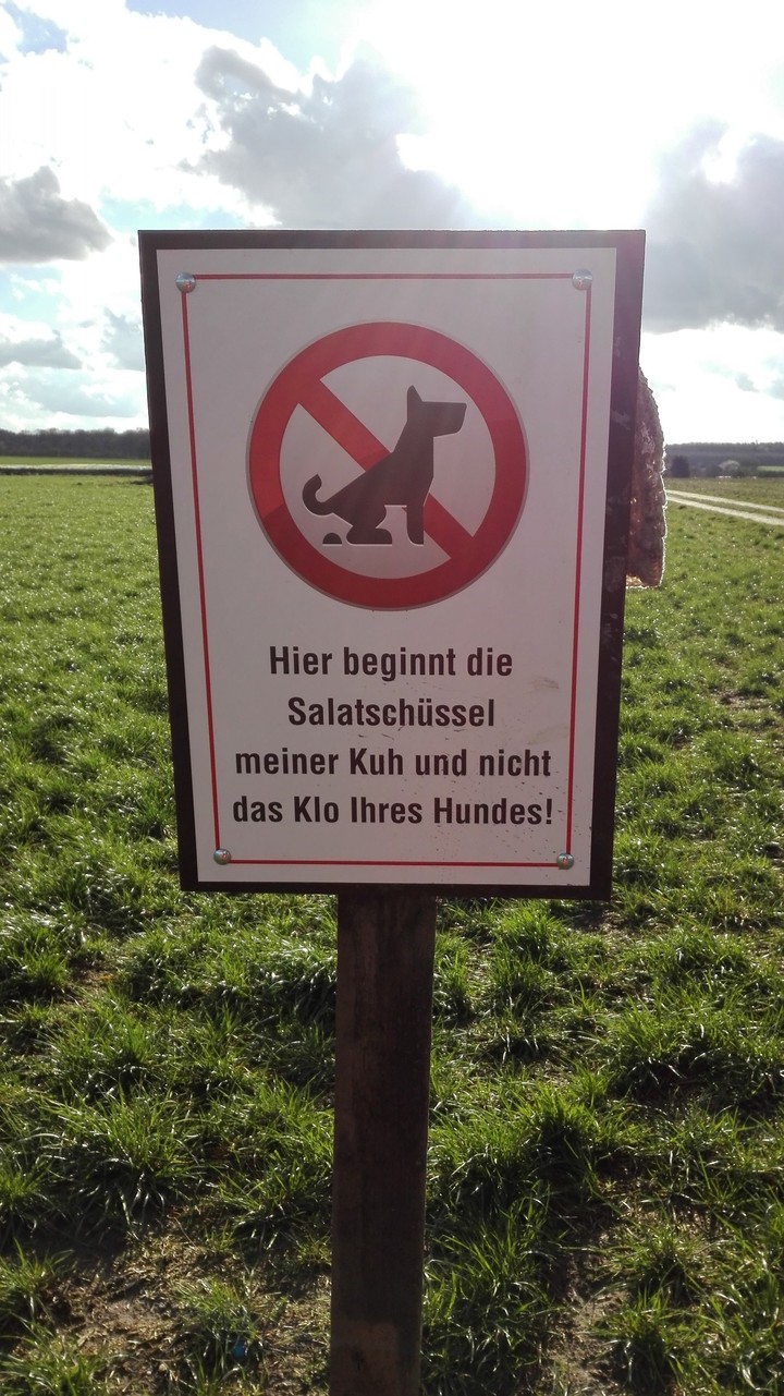 Spruch eines verärgerten Bauern