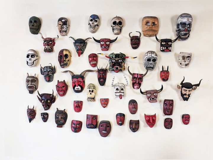 masks on wall