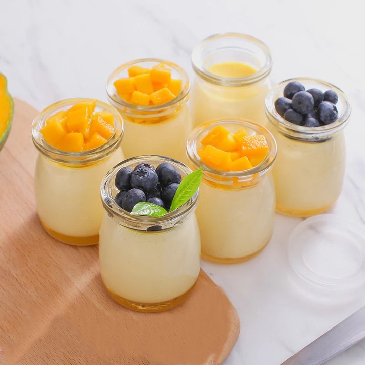 Mango & blueberry pudding