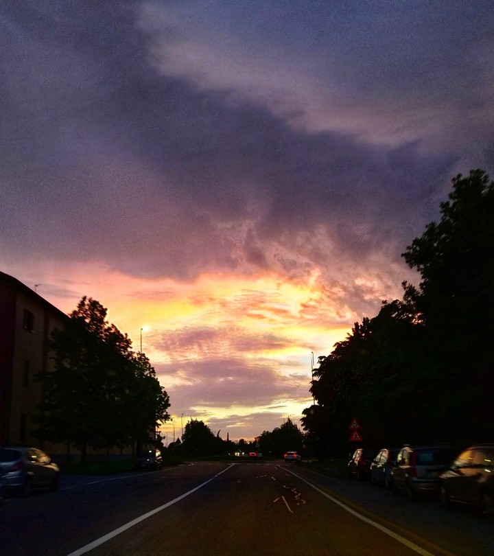 Wonderful Sunset in the city