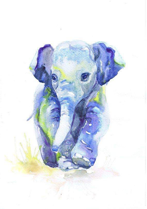 Painted Baby Elephant