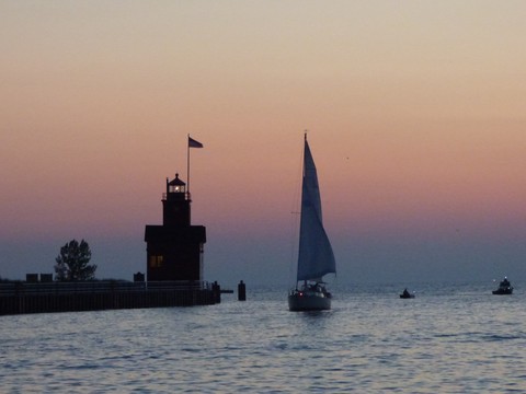 Sailboat on the sea