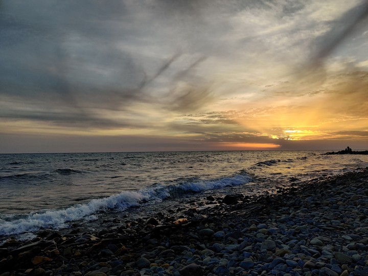 закат на Черном море