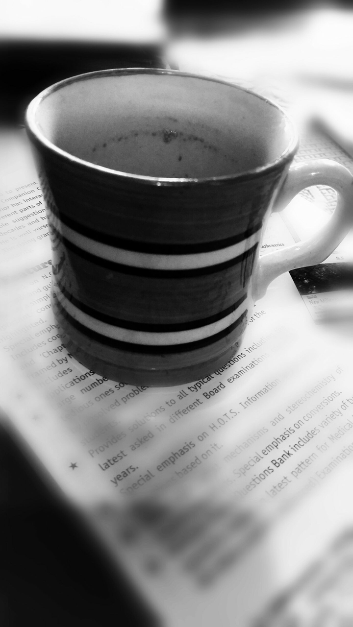Cup on book