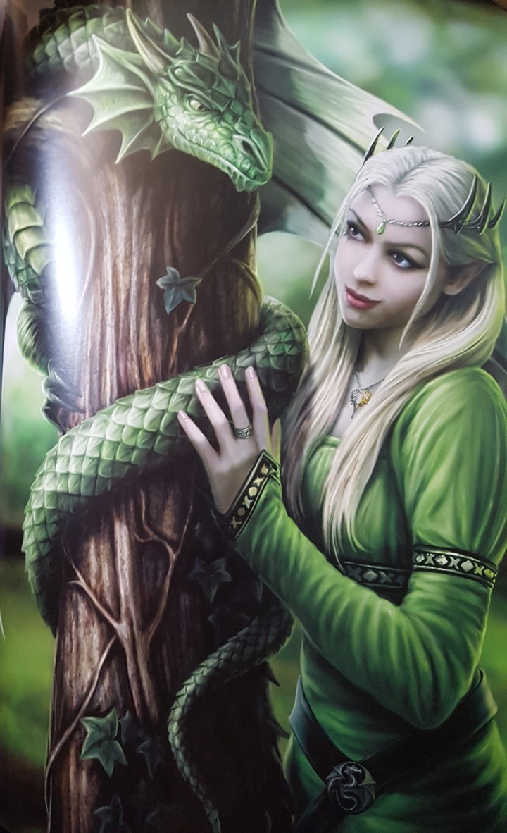 Pixie with dragon