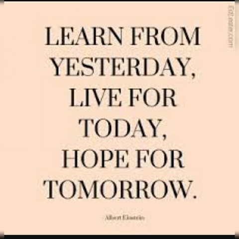 Be happy by learning something from yesterday?